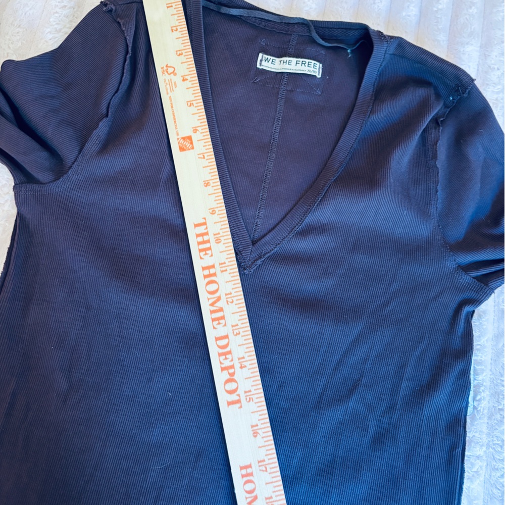 We The Free Plum Long Sleeve V-Neck Women's Top XL New w Tags Lagenlook - Picture 5 of 10